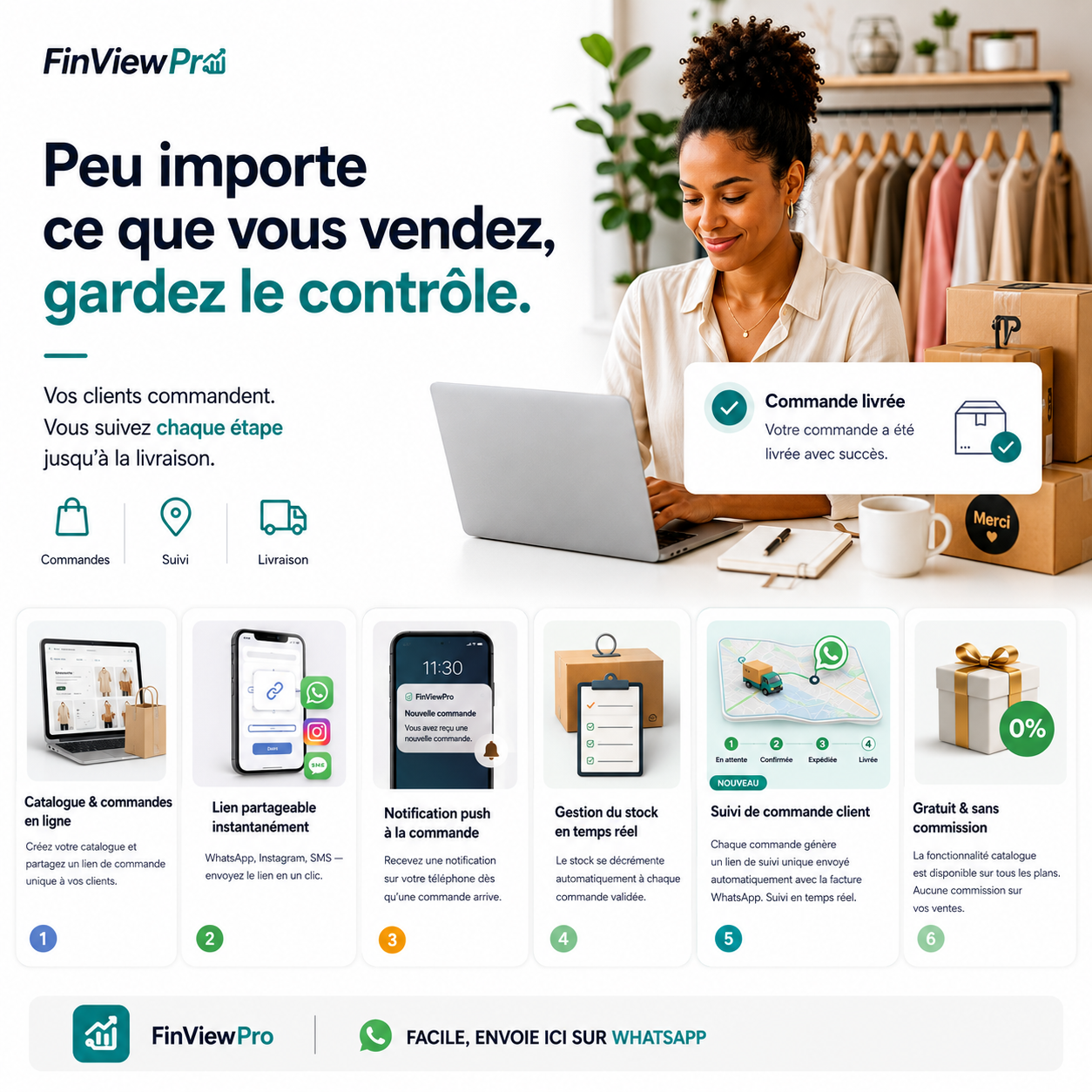 Catalogue et suivi des commandes